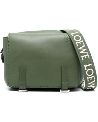 Loewe Messenger Bag With Logo - Green