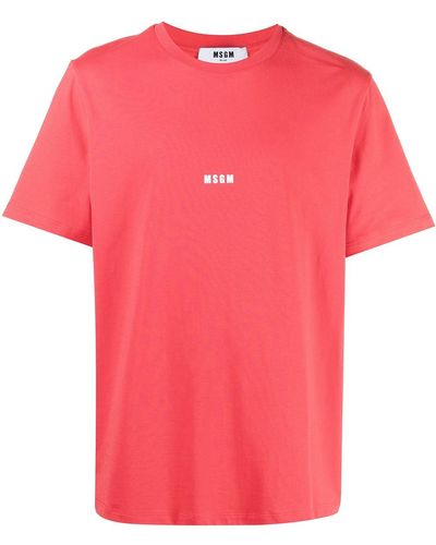 MSGM T-shirts And Polos Red