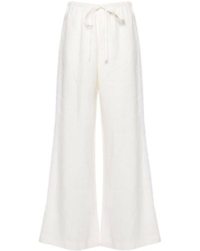 Forte Forte Elasticated Waist Linen Pants - White
