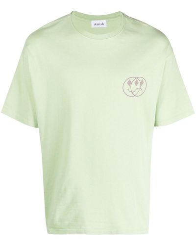 AMISH Cotton T-Shirt - Green