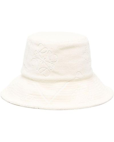 Loewe-Paulas Ibiza Logo Bucket Hat - White
