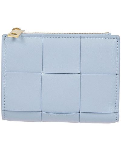 Bottega Veneta Cassette Small Leather Wallet - Blue