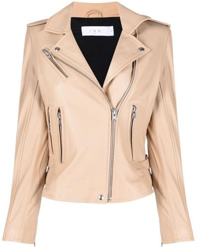 IRO Newhan Leather Jacket - Natural