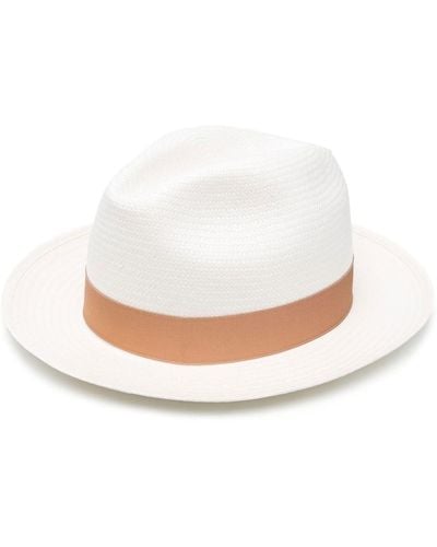 Borsalino Monica Straw Panama Hat - White