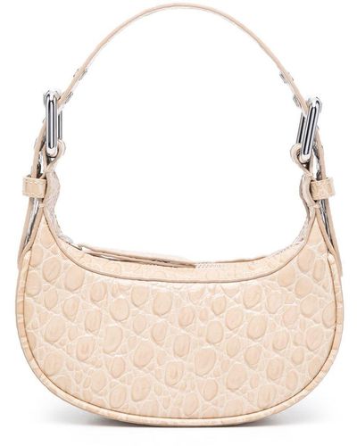 BY FAR - Mini Soho Croco Embossed Leather Shoulder Bag