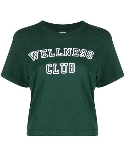Sporty & Rich Cotton Cropped T-shirt - Green