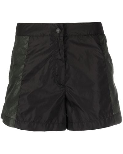 Moncler Logo-Embossed Two-Tone Shorts - Black