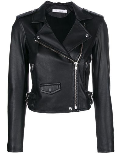 IRO Ashville Leather Biker Jacket - Black