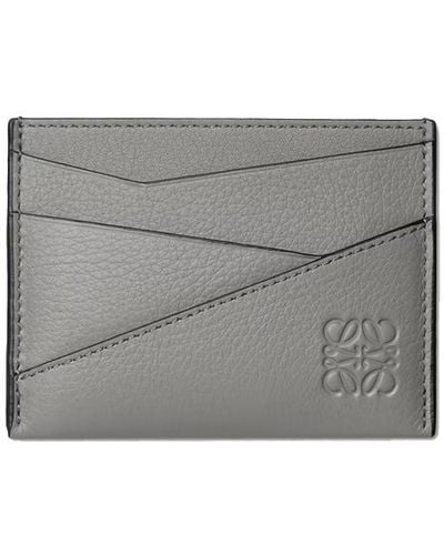 Loewe Leather Card Holder - Gray