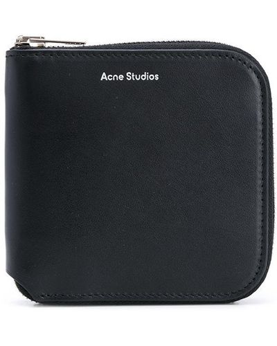 Acne Studios Leather Zipped Wallet - Black