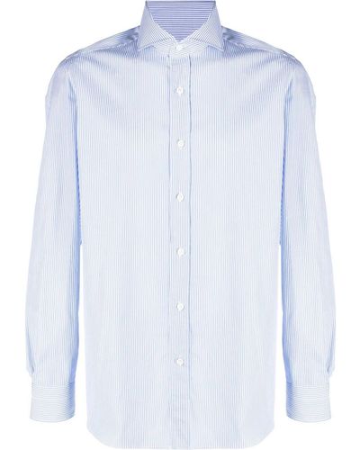 Luigi Borrelli Napoli Classic Striped Shirt - Blue