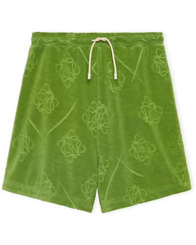 Loewe-Paulas Ibiza Logo Jaquard Shorts - Green
