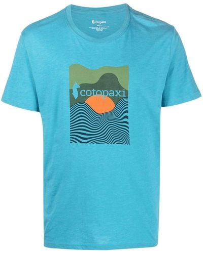 COTOPAXI Printed Organic Cotton T-shirt - Blue