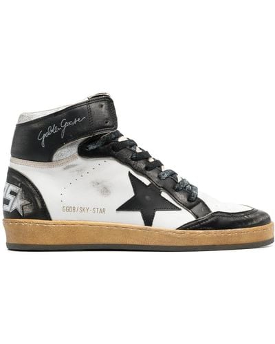Golden Goose High-top Lace-up Leather Trainers - Black