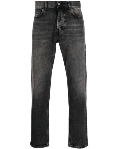 Haikure Straight-leg Washed Jeans - Grey