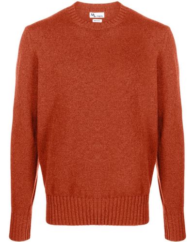 Doppiaa Crew-neck Wool-blend Sweater - Orange