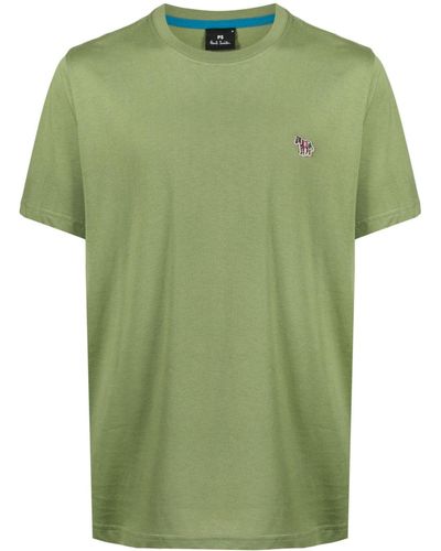 PS by Paul Smith Zebra Logo-appliqué T-shirt - Green