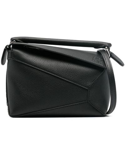 Loewe Puzzle Edge Leather Mini Bag - Black