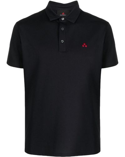 Peuterey Logo-embroidered Polo Shirt - Black