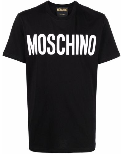 Moschino Classic Logo Crew Neck Tee - Black