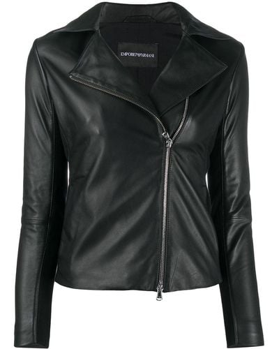 Emporio Armani Leather Jacket - Black