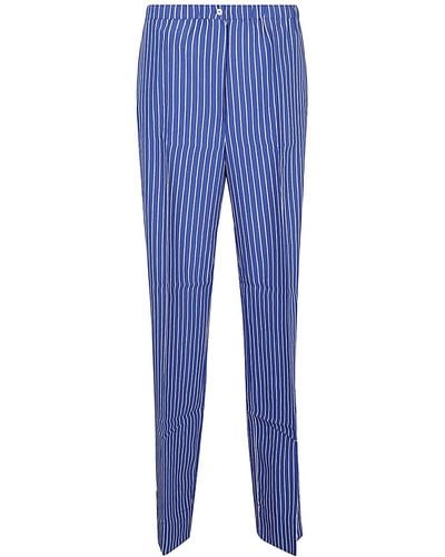 Liviana Conti Striped Wide Leg Pants - Blue
