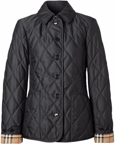 Burberry Diamond Quilted Thermoregulated Jacket - Black