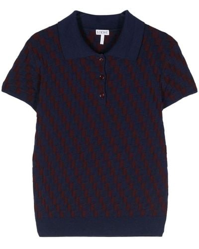 Loewe Cotton Polo Shirt - Blue