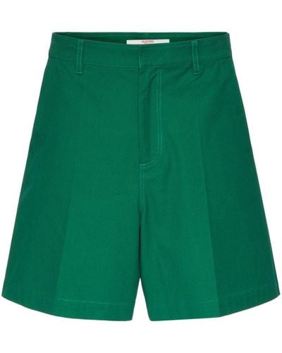 Valentino V Detail Cotton Bermudas - Green