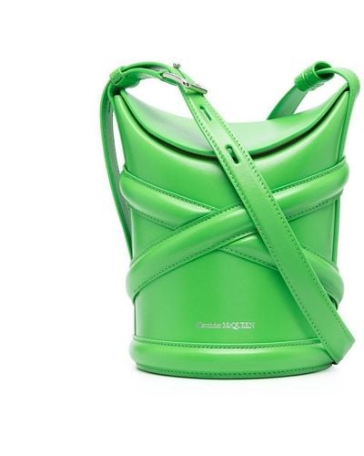 Alexander McQueen The Curve Bucket Bag - Green