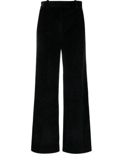 Circolo 1901 Wide Leg Cotton Blend Trousers - Black