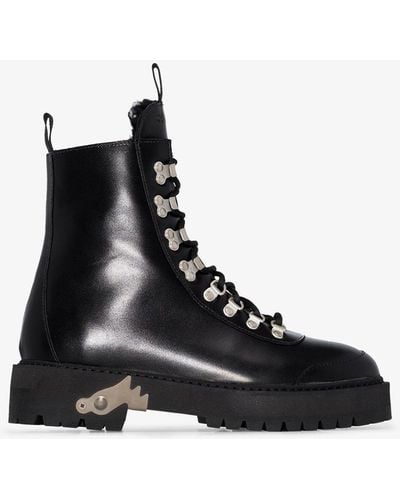 Givenchy Leather Hiking Boots - Black