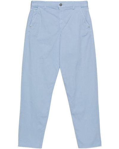 Emporio Armani Cotton Blend Trousers - Blue