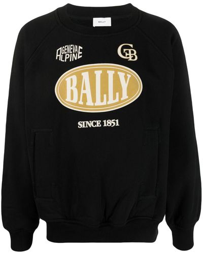 Bally Logo-print Cotton Sweatshirt - Black