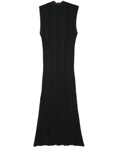 Alysi Ribbed Maxi Dress - Black