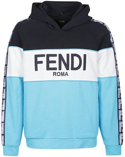 Fendi Sweatshirt With Logo - Blue