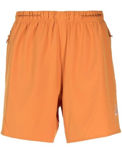 Nike Embroidered-logo Track Shorts - Orange