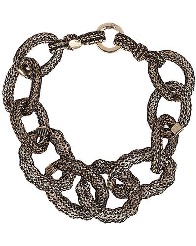 Liviana Conti Hoops Chain Necklace - Multicolour