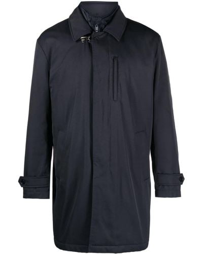 Fay Double Morning Button-up Coat - Blue