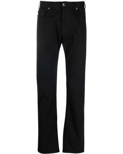 Emporio Armani Cotton Trousers - Black