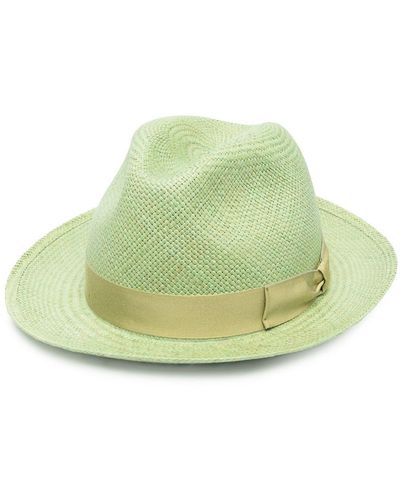 Borsalino Panama Straw Hat - Green