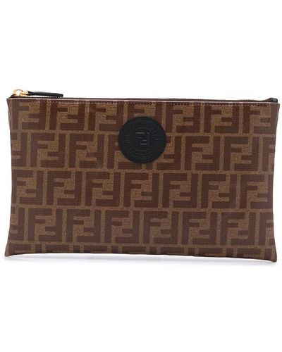 Fendi Clutch FFreedom grande - Marrone