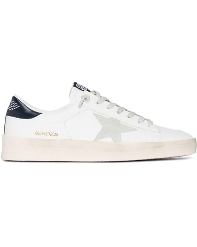 Golden Goose Men's Stardan Low-top Leather Sneakers - White