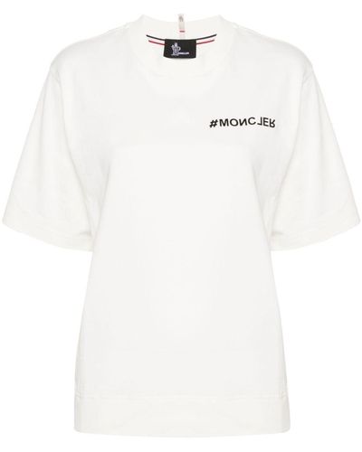 3 MONCLER GRENOBLE Daynamic Logo-print Cotton T-shirt - Women's - Cotton - White