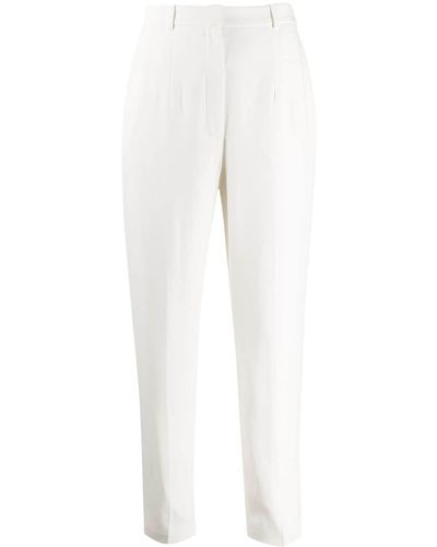 Alexander McQueen Cropped Tailored Pants - White