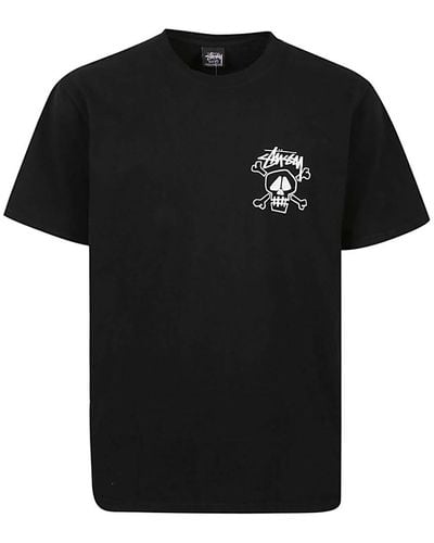 Stussy Printed Cotton T-shirt - Black
