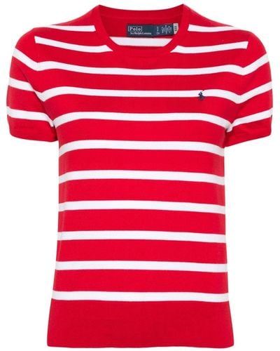 Polo Ralph Lauren Logo-embroidered Striped Top