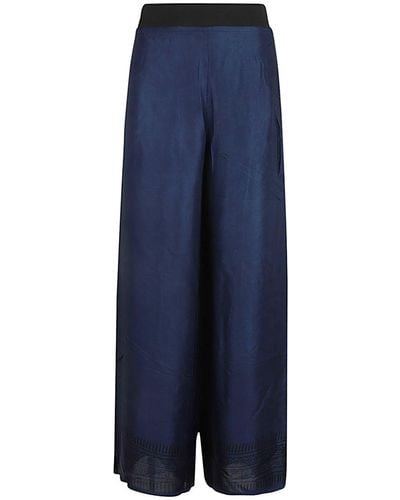 OBIDI Silk Trousers - Blue