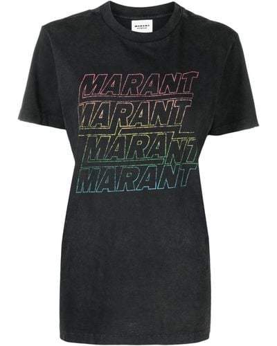 Isabel Marant Zoeline Logo-print T-shirt - Black