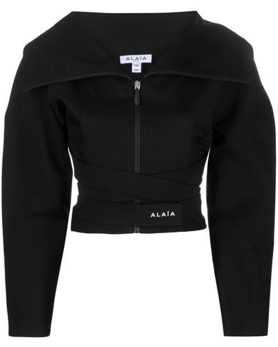 Alaïa Cropped Jacket - Black
